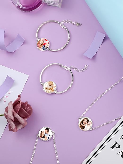 2pc Bezel Necklace and Bracelet (Cabochon)